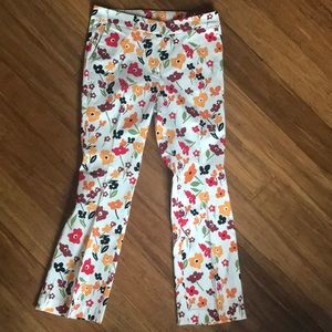 *last call* Floral white tailored pants never worn
